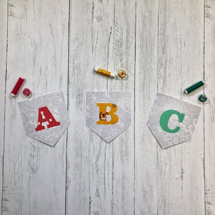 A,B,C Pennant Banner Tutorial