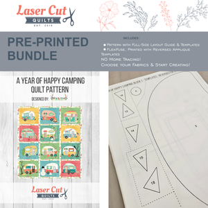 Bundle: Pattern and Preprinted FlexiFuse: "A Year of Happy Camping" by Ashley-K Designs