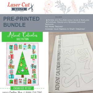 Bundle: Pattern and Preprinted FlexiFuse: "Advent Calendar" by Cynthia Muir