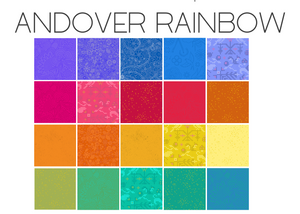 5" Pre-Cut Square Packs - "Andover Rainbow"