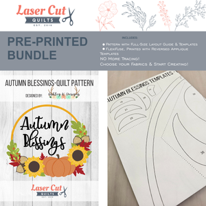 Bundle: Pattern and Preprinted FlexiFuse: "Autumn Blessings" by Ashley Greer