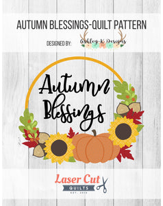 Bundle: Pattern and Preprinted FlexiFuse: "Autumn Blessings" by Ashley Greer