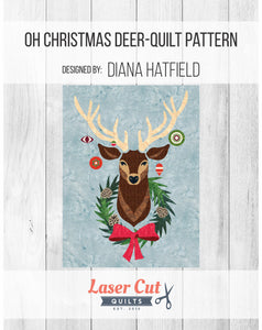 Bundle: Pattern and Preprinted FlexiFuse "Oh Christmas Deer" by Diana Hatfield