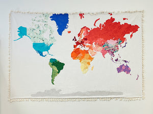 Laser-cut Kit: World Map by Linabella