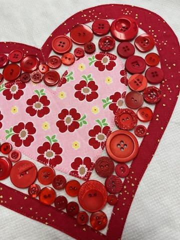 Laser-cut Be My Valentine Button Pillow (background included)